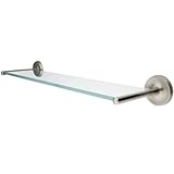 Kingston Brass BA319SN Classic Glass Shelf, Satin Nickel by Kingston Brass