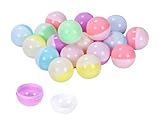 Crystal craft ガチャガチャ カプセル 75mm 大きいサイズ パステル×ホワイト アソート 30個セット