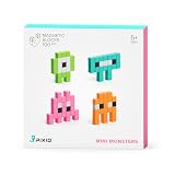 PIXIO ミニモンスター - ピクセルアートスタイルの小さな磁気ブロック組み立ておもちゃ 無料アプリ付き - 5/16インチのプラスチックキューブ 内側に6個の磁石付き - オープンエンドトイ - 6歳以上の創造性玩具
