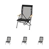 【Amazon.co.jp限定】スノーピーク(snow peak) メッシュローチェア30 リッチブラック LV-110M-RB (× 4)