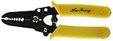 22AWGワイヤーストリッパーカッターペンチツール、6.5、ブラックにDealMuxイエローグリップ10AWG