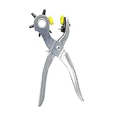 MIRACLE 多機能 ベルト パンチ 75個ボタン付 6サイズ 回転式 ダイアル 穴あけ ポンチ 革細工 裁縫 MC-BELPAN