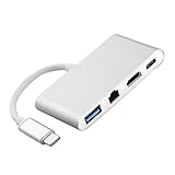 KESOTO 最大5GB / s　4IN1 タイプC→ HDMI USB 3.0　RJ45　タイプC アダプタ　USB-C コンバータ