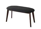 ダークグレー ベンチのみ ブラック×ウォールナット 2P モダンデザイン ダイニング Worth ワースより【ﾉｰﾌﾞﾗﾝﾄﾞ品】