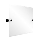 Allied真鍮Montero Contemporary Frameless Landscape長方形Tilt Beveled壁ミラー ブラック MT-93-BKM 1