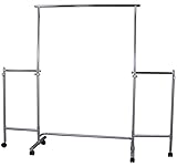 川口工器 高さ調節できる広がる室内干しハンガー 18328 (シルバー)