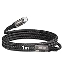 TOMSING USB Type C 延長ケーブル 1m【PD240W/5A急速充電・20Gbps高速転送・4K@60Hz映像出力】USB3.2 Gen2 タイプc 延長コード Type-C オス-メス ナイロン編み スマートフォン/タブレット/ゲーム機/ノートパソコンの機種に対応(鉄灰色(PQ068),1m(20Gbps+240w))