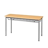 生興 テーブル MTS型会議用テーブル W1200×D450×H700 4本脚タイプ 棚付 MTS-1245IS ペールアルダー