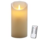 homemoryちらつきLED Candle withリモート、電池式使わないVotive Candle、自動オンとオフElectric Candle with Moving Wickベッドルーム、壁