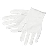 100 % Cotton Lisle軽量検査手袋SZ 1ダース、リバーシブル、L
