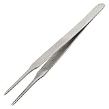a12052200ux0507シルバートーンフラットチップストレート非磁性ピンセットTS-13、12センチメートル