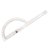0-180度 ステンレススチール分度器 アングルファインダー 0-145mmアーム付き 定規ツールの測定, (SKU : Etp2581a)