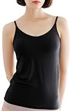 [バンビウォーター] ブラトップ カップ付き キャミソール 【特許取得】 レディース インナー ブラキャミ 補正下着 盛れる (L,ブラック)