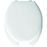 教会293ss細長いオープンフロントプラスチックToilet Seat with Cover andクロームPlat、 293SS000 1