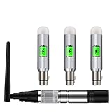 U`King DMX512 トランスミッター 1パック 充電DMX512 レシーバー 3パック コントローラー 2.4G ISM DMX オス/メス ムービングヘッド LED ステージライト用