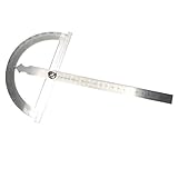Baoblaze 定規　分度器　回転式　ゲージ　ルーラー　180度　0-150mm　丸頭　ステンレス　