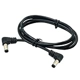 CYケーブル電源 DC電源 5.5 x 2.1mm 2.5mm オス-5.5 2.1/2.5mm オスプラグケーブル 直角 90度 60cm 0.6m。