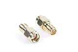 KNACRO 2pcs RF coaxial adapter RP-SMA female to SMA male [並行輸入品]
