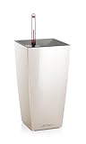 LECHUZA（レチューザ）　MAX CUBI（マックスキュービ）　幅13.5cm　底面灌水セット付きプランター　ホワイト LE-1010W-1