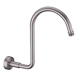 hanebath真鍮Gooseneck拡張子シャワーアームとフランジ、クロムまたはオイルはブロンズまたはつや消しニッケルまたはPolished Brass 04-084BNC