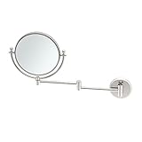 Gatco 1426 Wall Mounted Premier Swing Arm Mirror, Satin Nickel [並行輸入品]