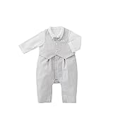 [ミキハウス] MIKIHOUSE 【ミキハウス(ベビー)】 タキシード風フォーマルカバーオールセット (70cm・80cm) 41-1202-611 ライトグレー 80cm