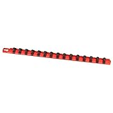 Ernst Manufacturing 8401-Red-3/8 18-Inch Socket Organizer and 15-3/8-Inch Twist Lock Clips [並行輸入品]