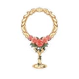 ハゴロモ フラスタ缶バッジカバー（アンティークローズ） №82986