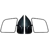Ford E-350 エコノライン クラブワゴン 1994-2000 運転席と助手席側 ペアドアミラー | マニュアル | テクスチャードブラック | フラットタイプ | スイングロックパドル | F4UZ17683A | FO1320172 交換用