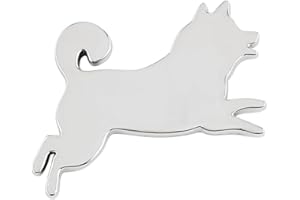 Catland 車 エンブレム 犬 ステッカー 柴犬 エンブレムチャーム イヌ かわいい カーステッカー プレートステッカー かっこいい シバイヌ おしゃれ 3D 金属製 防水 デカール シール ラベル 車用 バイク 自転車 スーツケース 装飾 カス