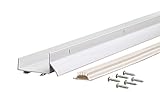 M-D Building Products 69588 1-3/4-Inch by 48-Inch DB003 U-Shaped Door Bottom with Drip Cap, White [並