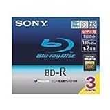 SONY 録画用追記型 ブルーレイディスク BD-R 130分(2倍速対応)3枚パック 3BNR130A