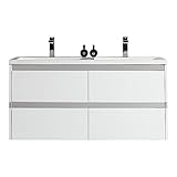 Ove Decors DURANTE 48 DURANTEフローティングダブルシンク浴室洗面化粧台、48-inch