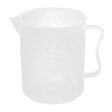 uxcell 計量カップ 測定カップ プラスチック材質 ラボ用メジャーカップ ラボ液体容器カップ 1個入り