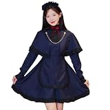 [ブライトララ] ハロウィン コスプレ 仮装 メイド 洋館メイド メイド服 ミニ 衣装 レディース cos064-NV-XL
