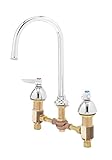 T&S Brass B-0850 Deck Mount 8-Inch Centers Medical Faucet, Concealed Body, Rigid Gooseneck and Strea