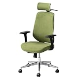 オフィスコム オフィスチェア YS-1 グリーン(クロス) 肘付き 可動肘 ヘッドレスト付き ハンガー付き ランバーサポート OC-CHFB-NY03-AHH-CGR2