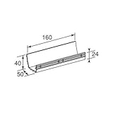YKKAP メンテナンス部品 前枠連結材 (HH3K-19543) [B1]ブラウン