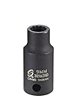 Sunex 309MZRD 3/8-Inch Drive 9mm 12-Point Semi-Deep Impact Socket [並行輸入品]