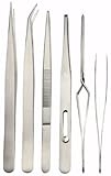 6 Piece Fine Point Tweezer Set for Electrical, Soldering [並行輸入品]