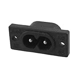 uxcell　電源プラグ　オスプラグ　インレットソケット　スクリュー マウント　アダプタ　IEC320 C8 　AC 250V 2.5A