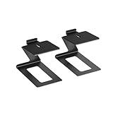 Alterzone スピーカースタンド 卓上 小型スピーカー スチール 台座 ブラック 2台1組 ALZ-CS