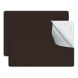 合皮 補修シート20*30cm ソファー補修テープシールタイプ 耐久 レザーシート 補修 車シート 椅子 トラックシート バイク シート 家具 革 補修 (2個セットA4サイズダークブラウン)