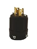 Leviton 2711-B 30 Amp, 125/250 Volt, NEMA L14-30P, 3P, 4W, Locking Plug, Industrial Grade, Grounding