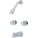 Olympia Faucets P-1210 Two Handle Tub/Shower Set, Chrome Finish [並行輸入品]