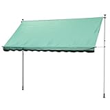 陽射しを防いで室内まで涼しく【タンゴ-TANGO-】（オーニング3M　日よけ）グリーン