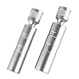 スパークプラグソケット レンチ プラグレンチ ソケット 14mm 16mm 2本セット 12角 差込角3/8" 3/8インチ ユニバーサルジョイント 車 バイク 磁石 工具 12角薄壁 [並行輸入品]