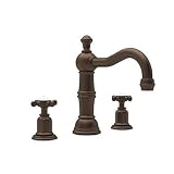 Rohl U.3721X-EB-2 Perrin and Rowe Low Lead Widespread Bathroom Faucet with Pop-Up Drain and Metal Cr