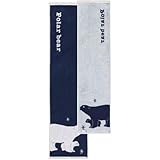 amife petit 今治タオル スリムタオル アニマル柄 リバーシブル スポーツ マフラー 動物 (シロクマ)