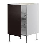 IKEA(イケア) FAKTUM ネクスス ブラウンブラック 60 cm 29838334 ベースキャビネット ワイヤーバスケット付、ネクスス ブラウンブラック